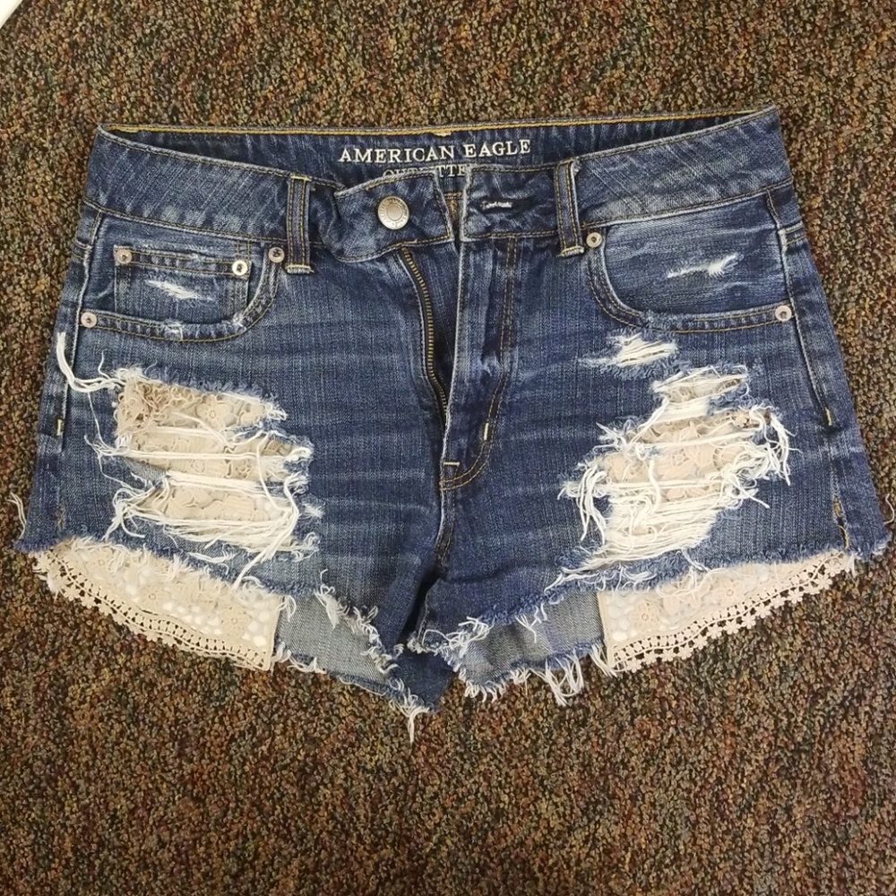 American eagle hi-rise festival Jean shorts